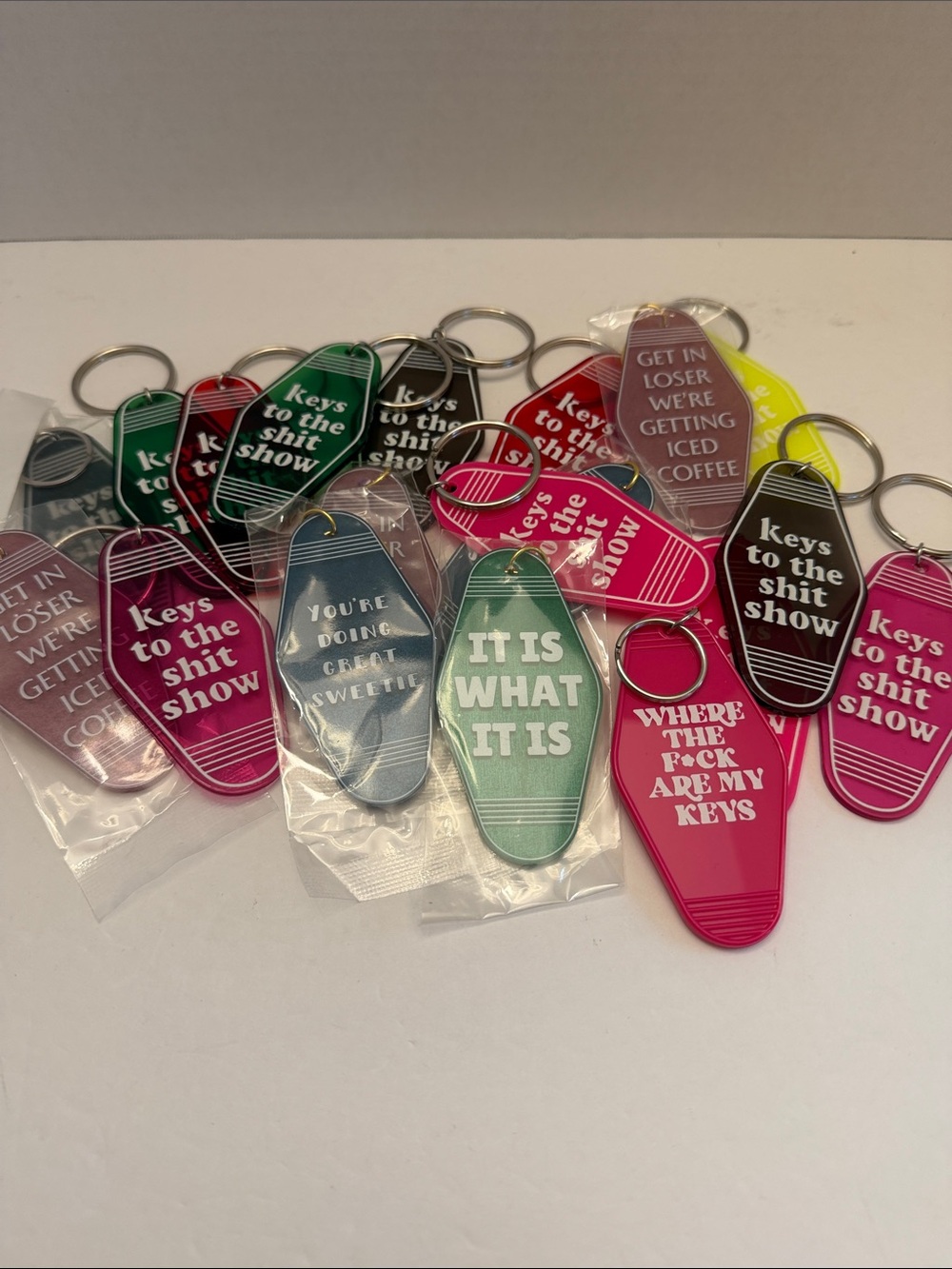 💰Set of 6 Novelty Motel Keychains